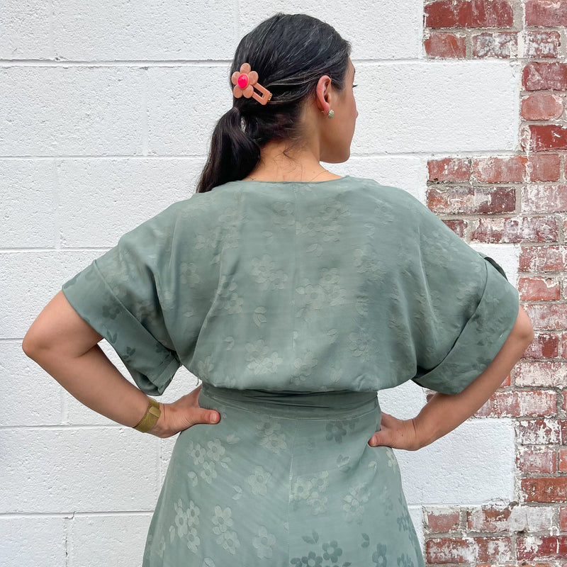 Hatch - Sage Daisy Jacquard - Remnant