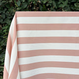 Monse - Pink/White Crepe Back Sateen Twill Stripe -1/2 Yard