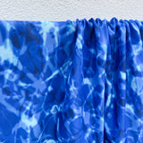 Deveaux NYC - Blue/White Printed Marbling Twill Satin - Remnants