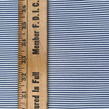 Brandon Maxwell - Pencil Stripe Double Sided Stretch Woven Blue/White - 1/2 Yard