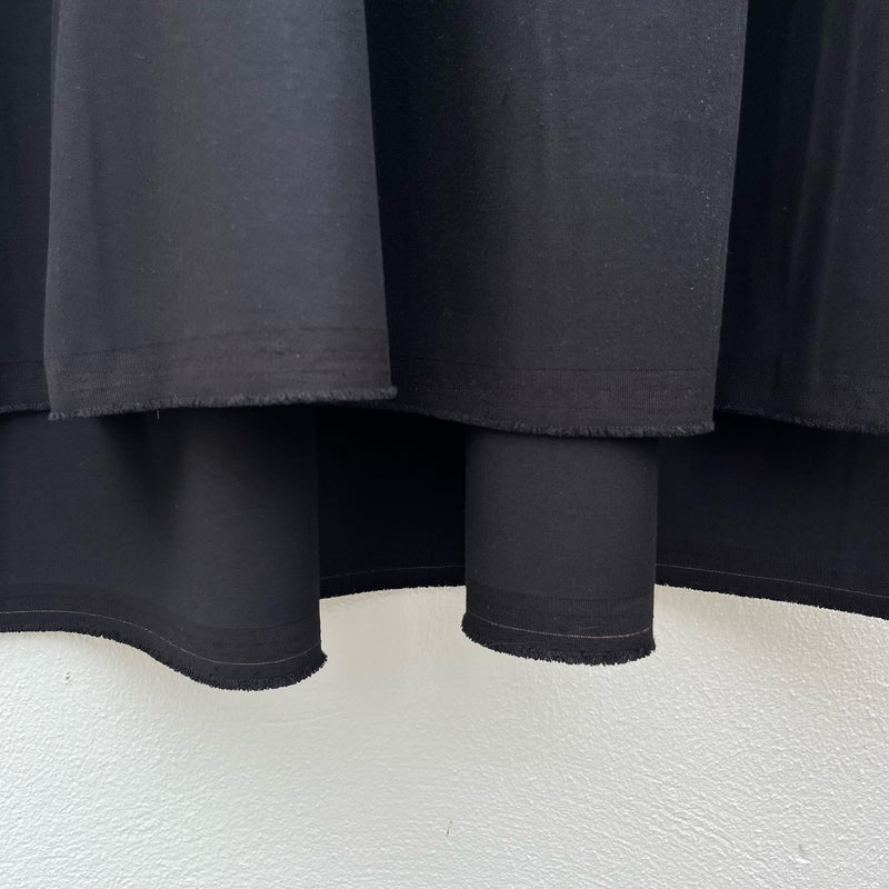 NYC Designer - Bonded Black Cotton Twill - 1/2 Yard
