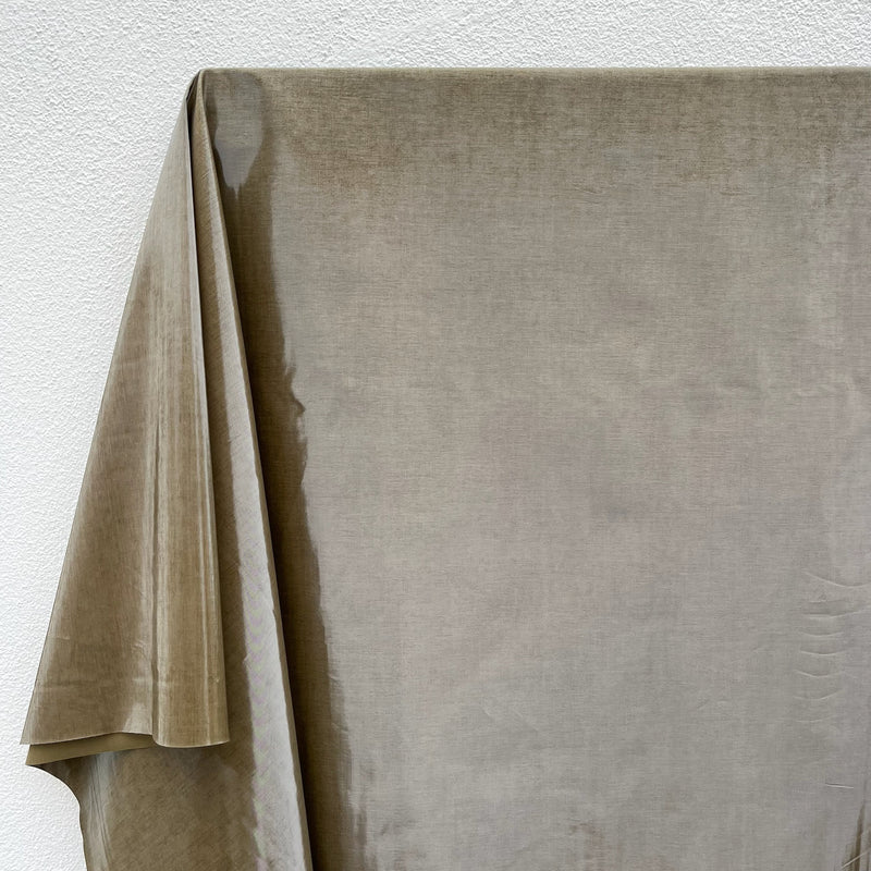 Brandon Maxwell - Olive Laminated Poplin - 1/2 Yard