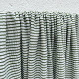 Deveaux NYC - Striped Knit Seersucker Green/White - Remnants
