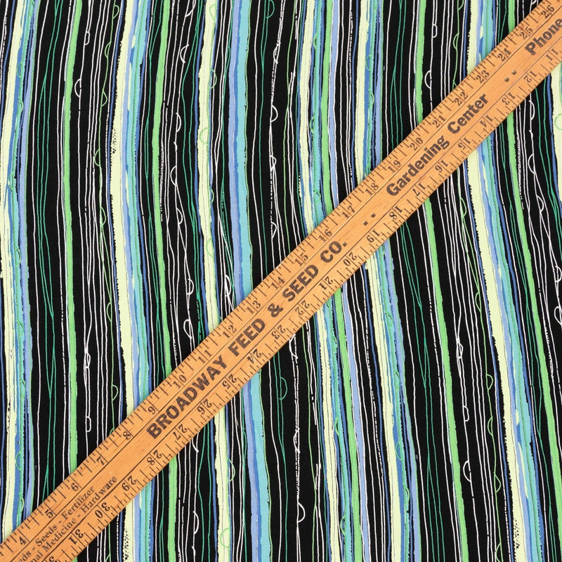 Vertical Wavy Stripe Challis - Remnant