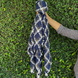 Monse - Large Scale Tweed Houndstooth - Olive/Navy/White - 1/2 Yard