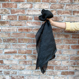 Black Linen Silk Scrim - 1/2 Yard - Measure: a fabric parlor