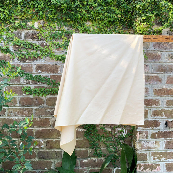 Cream Cotton Sateen - 1/2 Yard - Measure: a fabric parlor