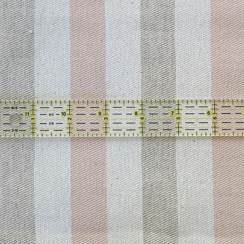 Twill Canvas 1'' Stripe- 1/2 yard - Measure: a fabric parlor
