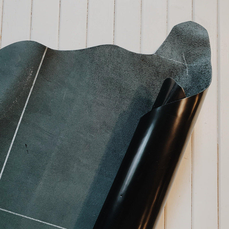 Matte Patent Glaze Cowhide - 1 Square Foot - Measure: a fabric parlor