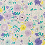 Batiste Groovy Flower Cotton - 1/2 Yard - Measure: a fabric parlor