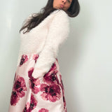 Mikado Satin Twill Floral Print - Remnant