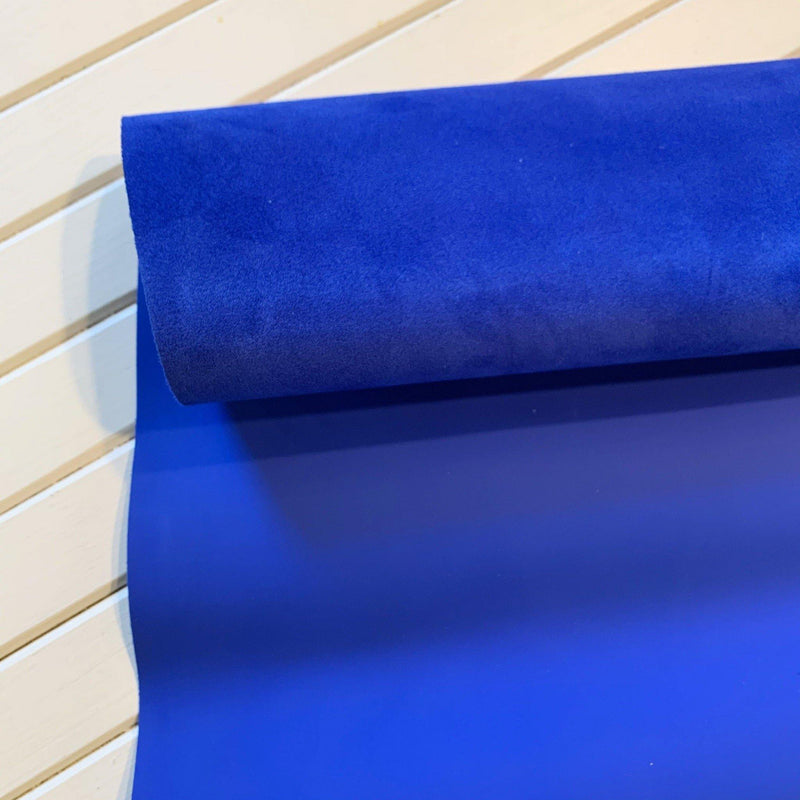 Matte Glazed Firm Temper Cobalt Cowhide - 1 SQFT - Measure: a fabric parlor