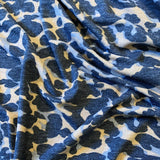 Abstract Leopard Jersey Knit Gray/Black/Tan - 1/2 Yard - Measure: a fabric parlor