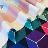 Satin Twill Cubic Print - 1/2 Yard - Measure: a fabric parlor
