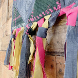 Quilted Window Display with Fabric Tassels - 1 display - Measure: a fabric parlor
