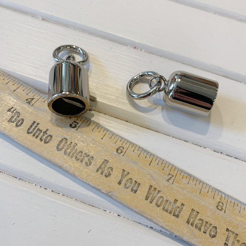 End Cap - 1/2" - Silver - 1 Cap - Measure: a fabric parlor