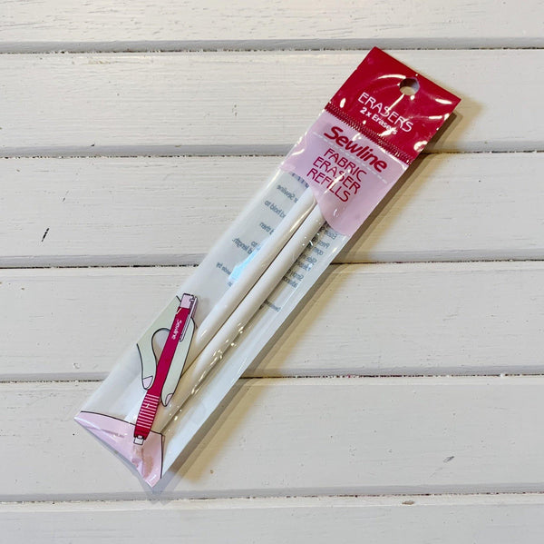 Sewline Fabric Eraser Stick Refill - White - 2pcs/pkg - Measure: a fabric parlor