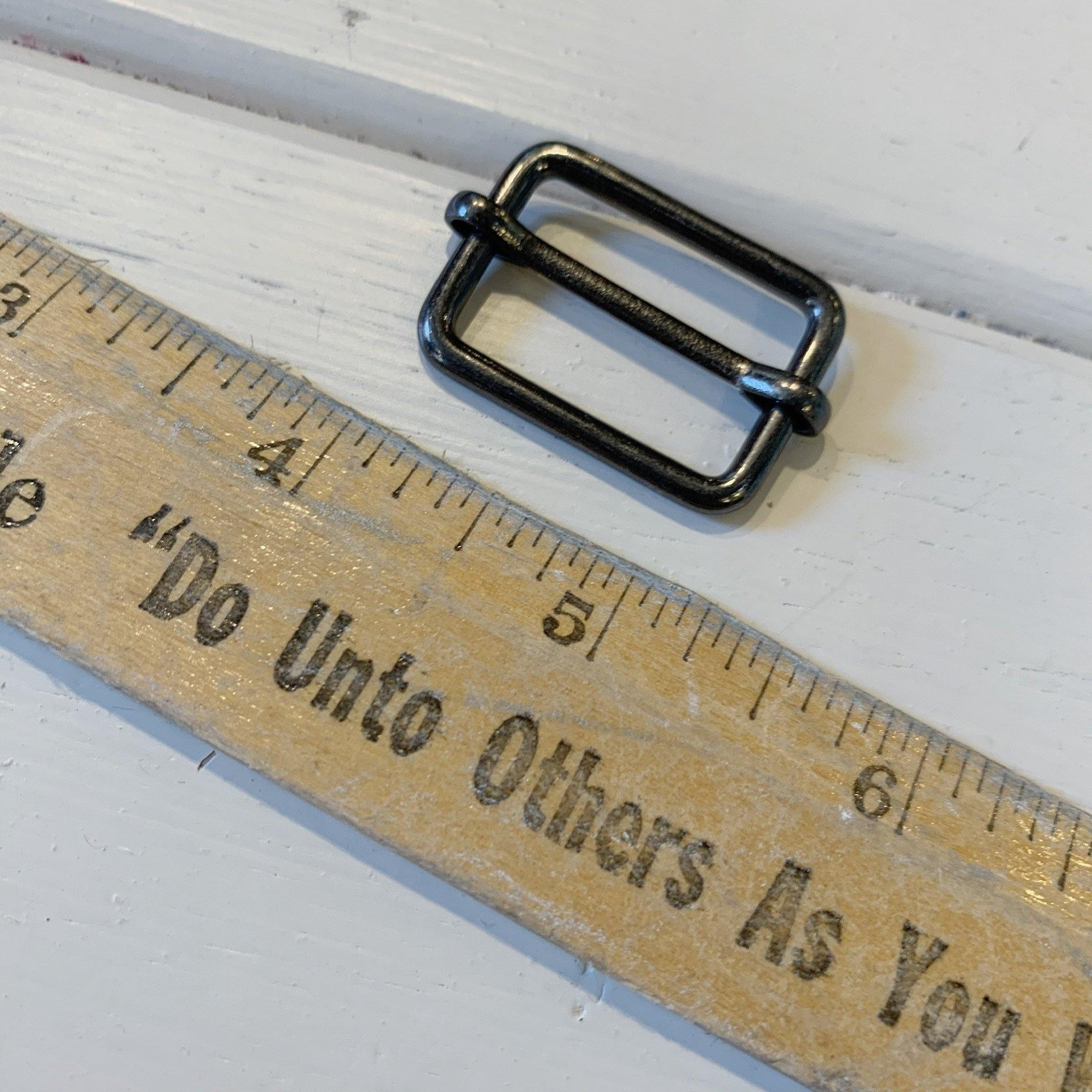 Adjustable Slide Buckles 1" Gunmetal 1 Buckle Measure a fabric parlor