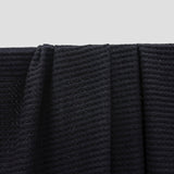 Pouf - Brushed Wintery Waffle Knit- Black - 1/2 Yard