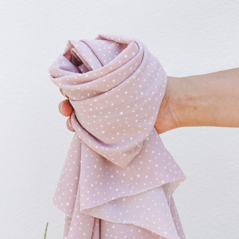 Sateen-Backed Crepe Constellation Dots - Remnant