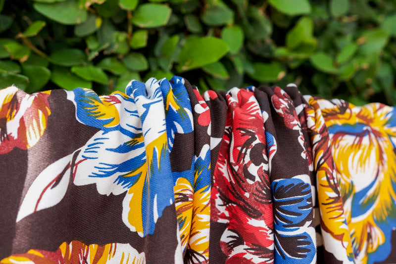 Bold Floral Denim - 1/2 Yard