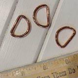 Split D-Ring - 7/8" - Shiny Rosegold - 2 Pieces - Measure: a fabric parlor
