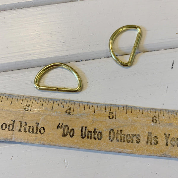 Adjustable D-Ring - Gold - 2pcs - Measure: a fabric parlor