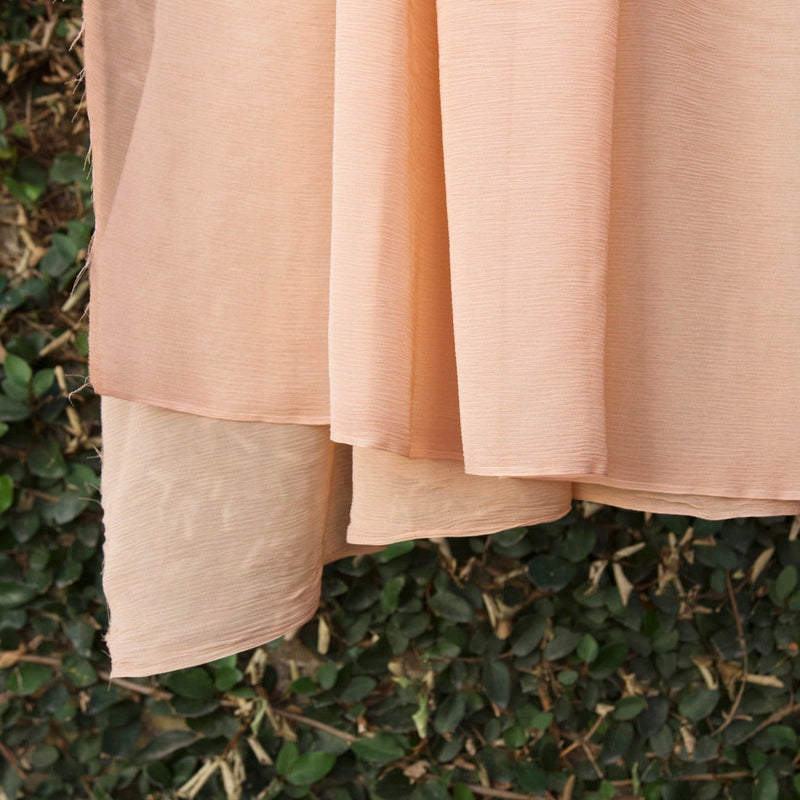 Monse - Peach Silk Crinkle Chiffon - Remnant