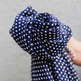 Nili Lotan - Navy/White Tiny Polka-Dot Silk Chiffon - 1/2 Yard