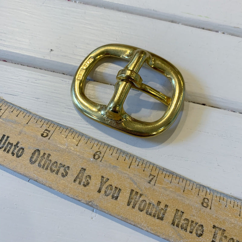 Soft Square Center Bar Buckle - 1" - Solid Brass - 1 Buckle