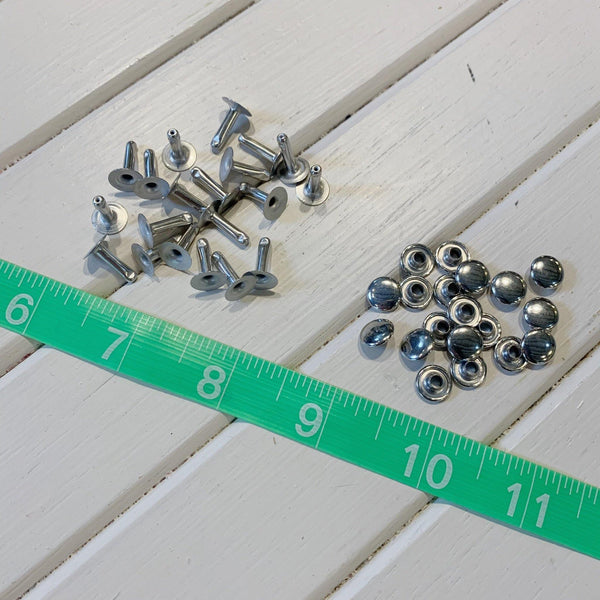 Rapid Rivets - 1/2" - Nickel - 100pcs - Measure: a fabric parlor