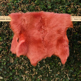 Sally LaPointe - Deep Coral Buttery Lambskin Shearling Furs - 1 Hide