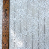 Norma Kamali - White Floral Stretch Scallop Lace - 1/2 Yard
