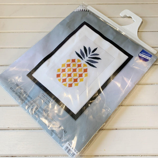 Pineapple Cross Stitch Kit - 6.25" x 10.25" - 1 kit - Measure: a fabric parlor
