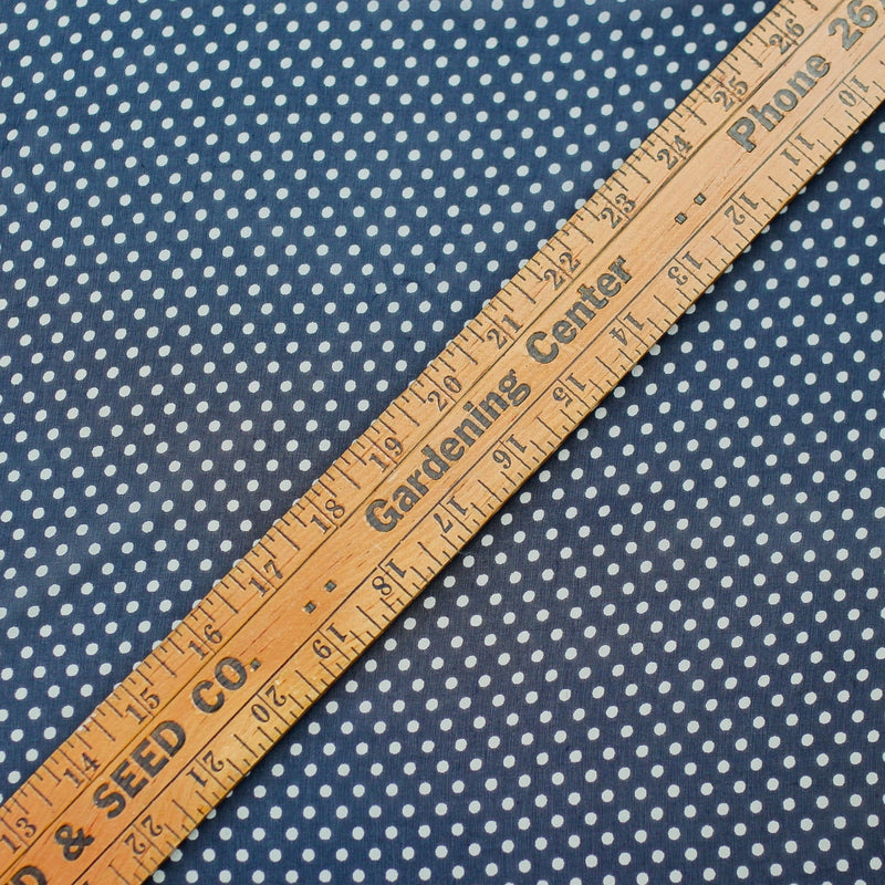 Nili Lotan - Navy/White Tiny Polka-Dot Silk Chiffon - 1/2 Yard