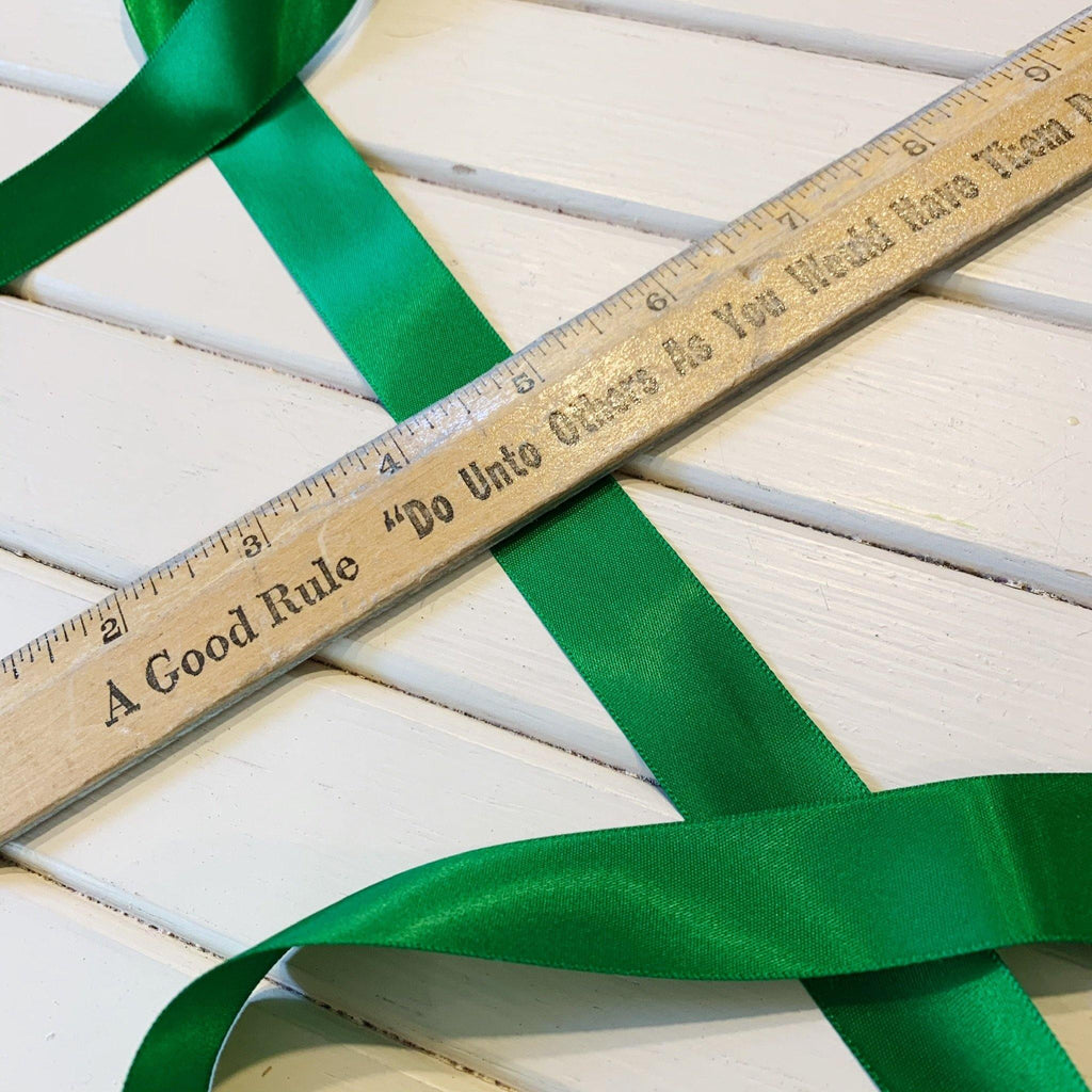 Emerald Green Double Faced Satin Ribbon, 7/8x100 Yards