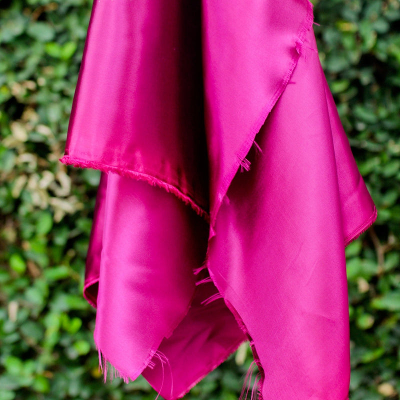 Silky Smooth Cranberry Satin Lining - Remnant