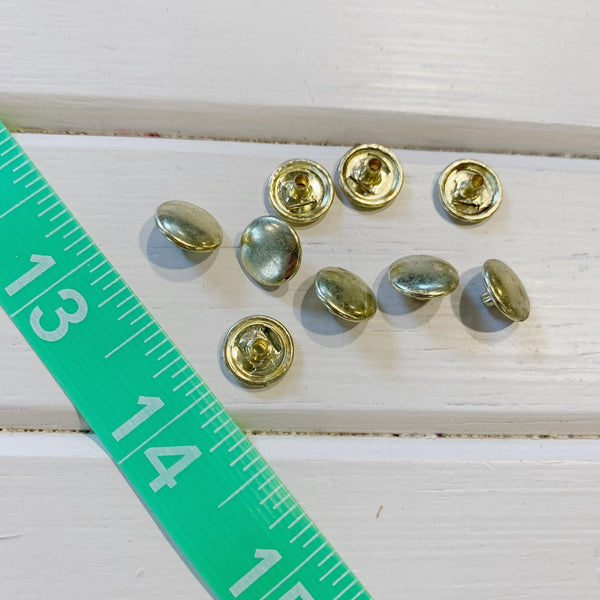 Round Snap Replacement Parts - 3/8" - Gold - 9pcs - Measure: a fabric parlor