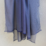 Nili Lotan - Navy/White Tiny Polka-Dot Silk Chiffon - 1/2 Yard