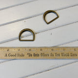 Asymmetrical D-Ring - Antique Gold - 2 Pcs - Measure: a fabric parlor