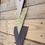 Leather Triangle Garland - 1 piece - Measure: a fabric parlor
