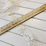 Lace Trim on Mesh - Cream - 3.27 yards - Measure: a fabric parlor