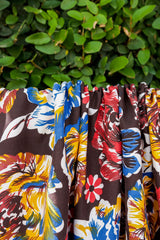 Bold Floral Denim - 1/2 Yard